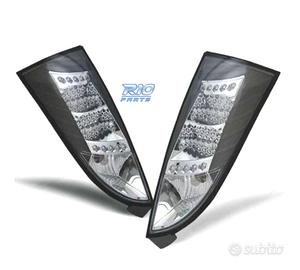 FANALI LED FORD FOCUS MK1 98-04 FONDO NERO CROMO