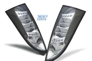 FANALI LED FORD FOCUS MK1 98-04 FONDO NERO CROMO