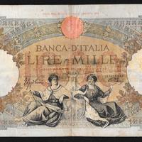 Banconota lire 1000 del 08.10.1943 contrassegno BI