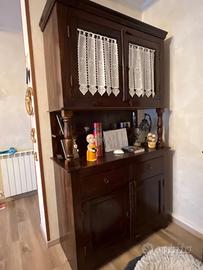 Vento credenza in noce massiccio