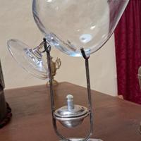 SET PER COGNAC IN CRISTALLO E SILVER PLATED
