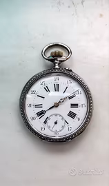 Orologio da tasca Ancre signe droite 15 rubis