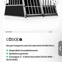 Gabbia in alluminio per cani