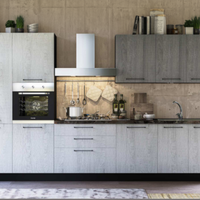 Cucina l 360 cm, h 216 cm con 4 elettrodomestici