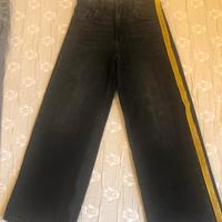 Jeans zara wide leg nero 11/12 anni
