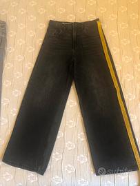 Jeans zara wide leg nero 11/12 anni