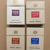 LOTTO 4 PACCHETTI SIGARETTE SILK CUT VUOTI ‘80