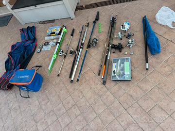 Attrezzatura da pesca completa tutta funzionale