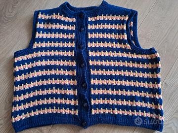 Gilet artigianale donna in lana morbida 46/48