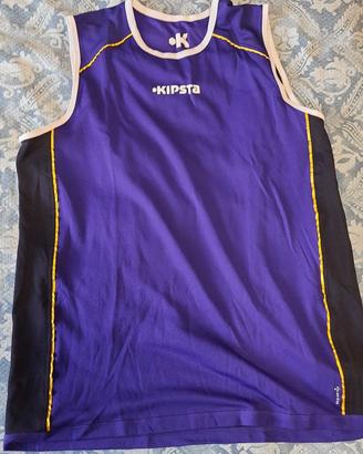 Canotta basket Kipsta XXL viola/nero