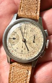 Cronografo vintage acciaio ruota a colonne