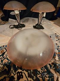 plafoniera + 2 lampade  vetro di Murano 