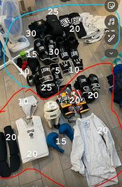 Guanti box paratibie casco boxe thai karate