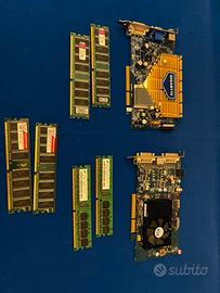 Kit memorie e due sxhede video AGP