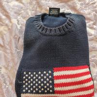 maglia cotone Ralph Lauren con bandiera Usa