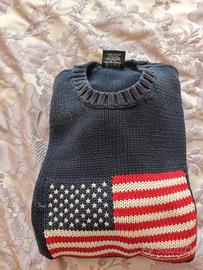 maglia cotone Ralph Lauren con bandiera Usa