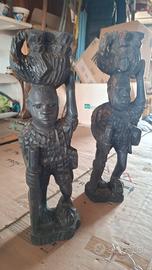 statue legno africano - anni 70