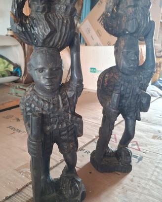 statue legno africano - anni 70