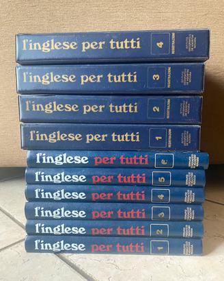 Corso inglese vintage De Agostini libri e cassette