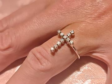 Anello 18kt con croce diamanti