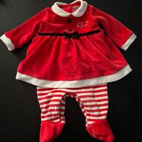 Tutina di Natale per neonata  0-1 mesi