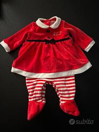 Tutina di Natale per neonata  0-1 mesi