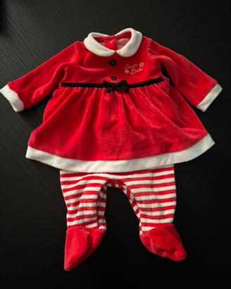 Tutina di Natale per neonata  0-1 mesi