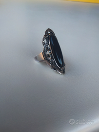 Anello argento tibetano