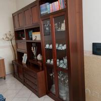 Parete attrezzata color noce