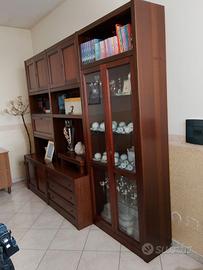 Parete attrezzata color noce