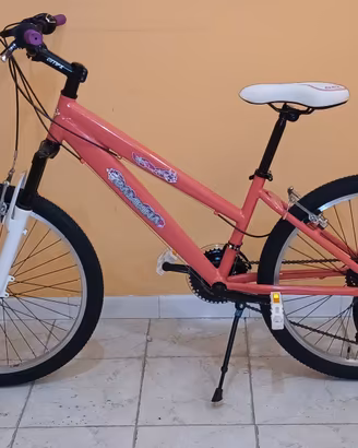 bicicletta 24' per bambina, rosa, cambio shimano