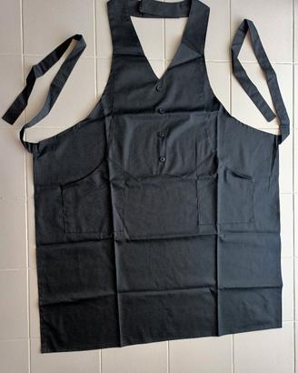 Grembiuli da lavoro nero, due tasche 
