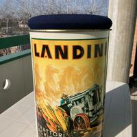 Pouf contenitore Landini cilindrico vintage