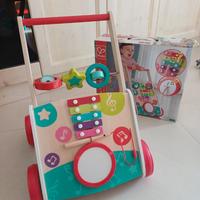 Carrellino primi passi musicale HAPE in legno