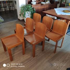 Set da 7 sedie design Afra &Tobia Scarpa