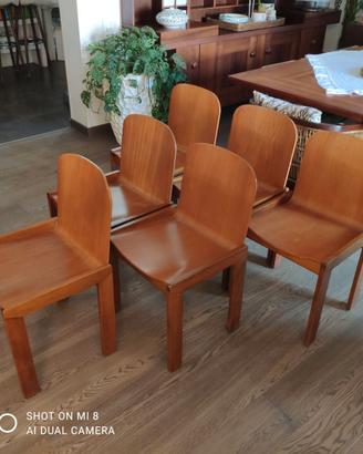 Set da 7 sedie design Afra &Tobia Scarpa