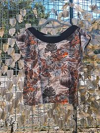 Top/Blusa Estiva con Stampa Botanica