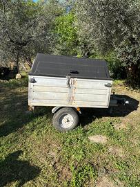 Carrellino trasporto cani con 2 box all'interno