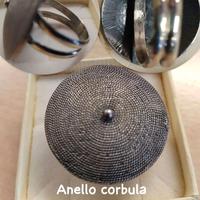 Anello corbula tonda in argento 800 Artigianato Sa