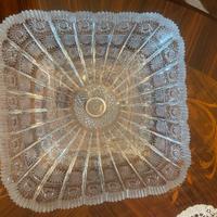 Centro tavola quadrato cristallo Boemia