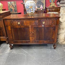 Antica credenza servante Carlo X in noce Lastronat