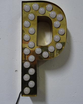 Lettere in ottone luminose 37x15