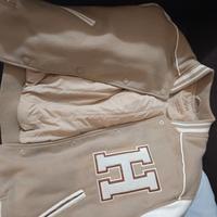 zara giacca bomber beige a contrasto 
