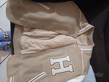 zara giacca bomber beige a contrasto 