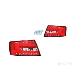 FANALI AUDI A6 04-08 ROSSO BIANCO LED