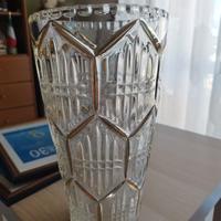 vaso in cristallo e oro
