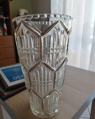 vaso in cristallo e oro