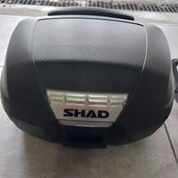 Baule moto con portapacchi