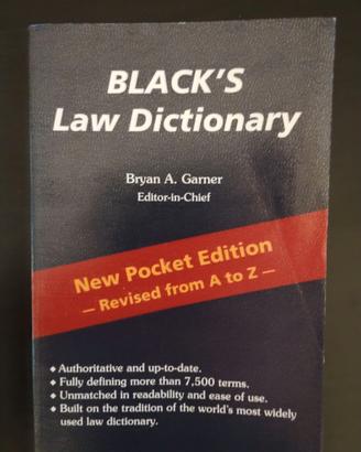 Black's Law Dictionary 1996. in inglese