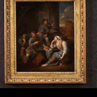 quadro dipinto fiammingo del XVIII secolo. Oper